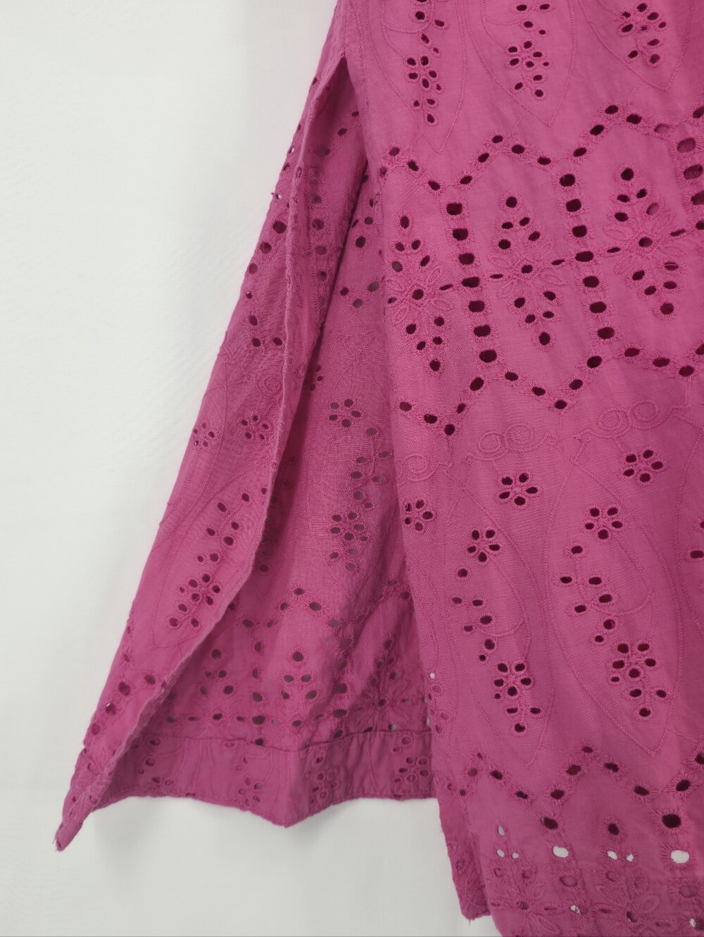 Tuckernuck Pink Eyelet Ruffle Midi Dress Cotton Resort Size Small - Picture 8 of 15